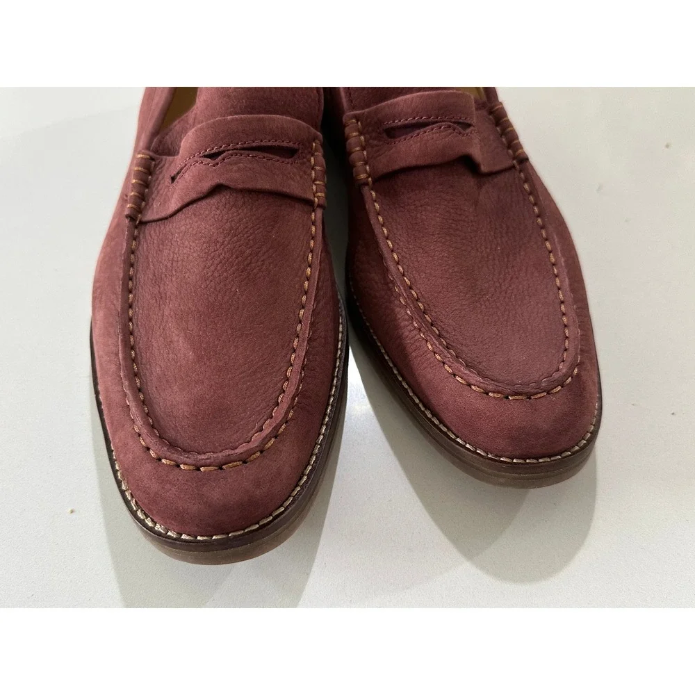 Sperry Gold Cup Exeter Penny Loafer Burgundy Nubuck Leather‎ Mens 11.5 STS18374